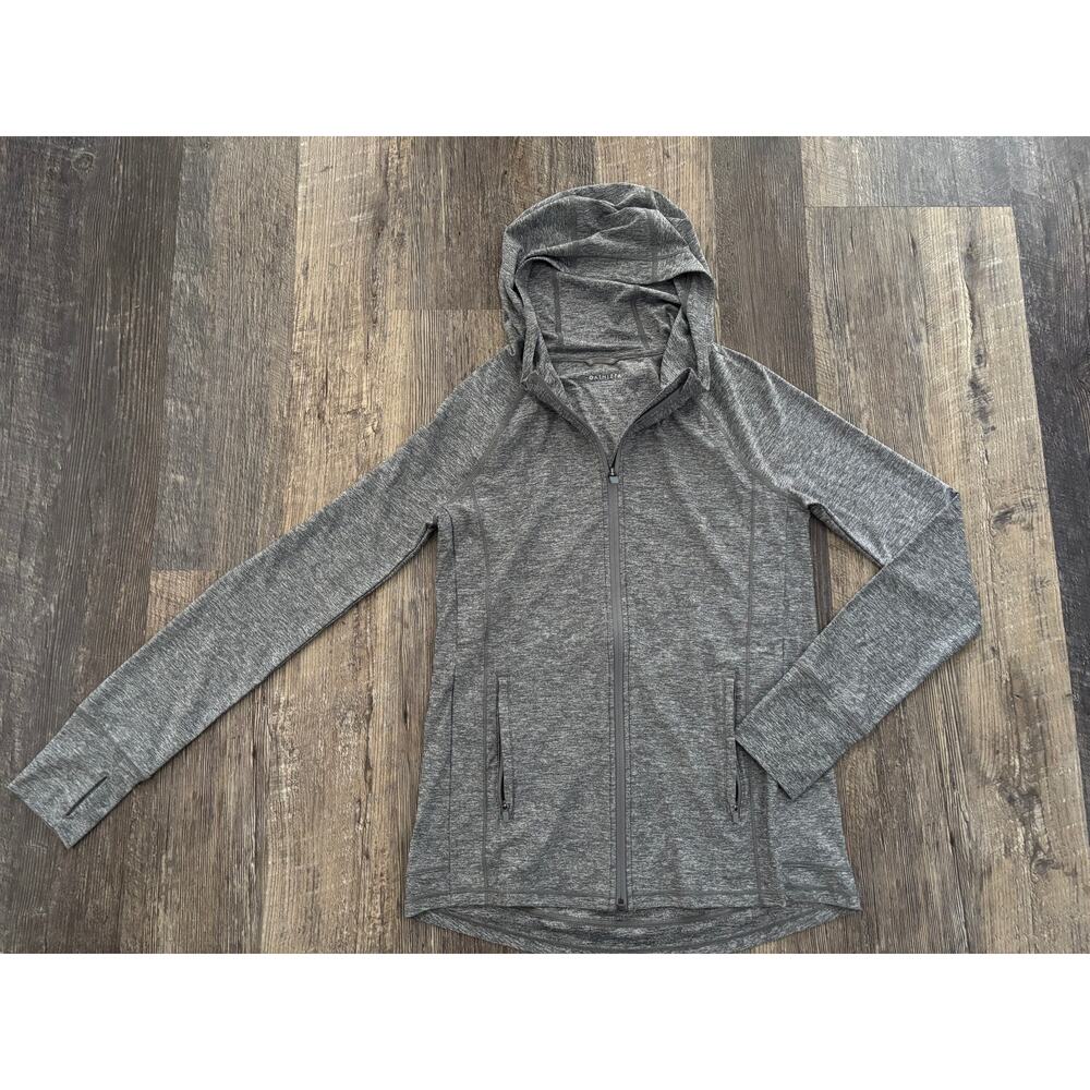 Athleta Pacifica Illume UPF‎ Relaxed Jacket Heather Gray Full Zip Hoodie XS